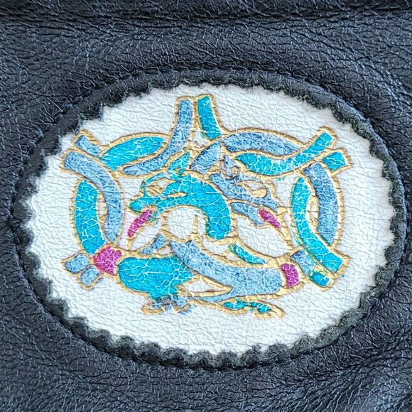 Tinnakeenly Leathers Irish Leather Coin Purse Celtic Dragon Knot Zip - Picture 2 of 10